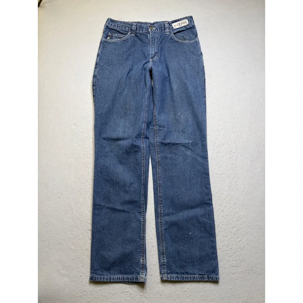 Carhartt FR Jeans Mens 34x36 Blue Flame Resistant Straight Leg Workwear Denim